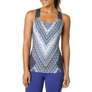 prAna Phoebe Blue Green Nature Patterned Tank Medium Like New